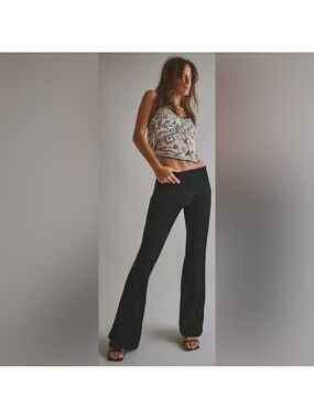 NWT Free People Black Flared Pants